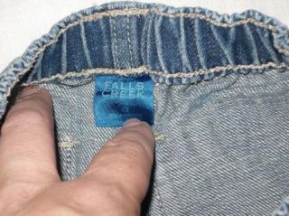 FALLS CREEK Boys Sz 2T Denim Blue Jeans With Elastic Waist EUC