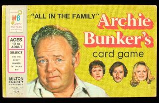 ARCHIE BUNKERS ALL IN THE FAMILY CARD GAME TV MILTON BRADLEY