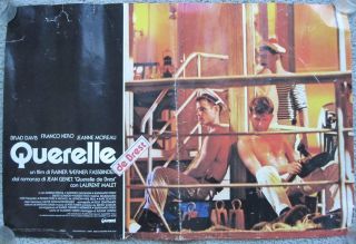 RARE 1982 Rainer Werner Fassbinder Querelle Italian Movie Poster w