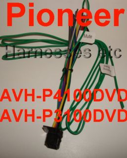 Pioneer DVD Wire Harness AVH P4100DVD AVH P3100DVD New
