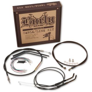  Cable Line Kit 18 Apehanger Handlebars Harley Softail Fatboy