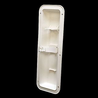  White 5 1 4 x 15 1 2 in Plastic Boat Fire Extinguisher Holder