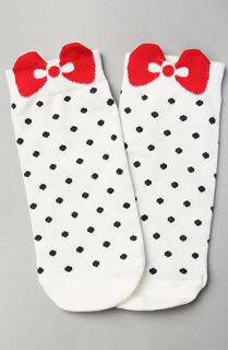 Accessories Boutique The Hello Polka Dot Sock in White  Karmaloop
