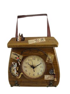 this rustic wooden creel basket wall clock is the perfect gift for the
