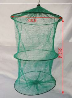 1pcs Durable Foldable Fish Shrimp Crab Keep Net Trap Nets 35cm Length