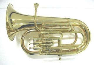  New Golden BB F 4 Valve Euphonium w Mouthpiece and Hard Case