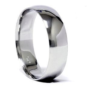  Solid 950 Platinum Comfort Fit Wedding Band Plain Polished Ring