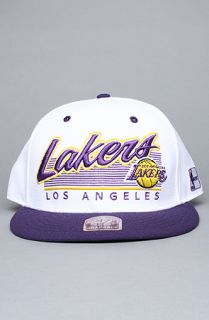 47 Brand Hats The Los Angeles Lakers White Flash MVP Snapback Hat in