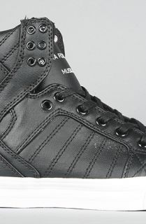SUPRA The Skytop Sneakers in Black Wax Twill