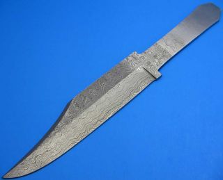 DAMASCUS COFFIN Handle Fixed Blade Bowie Knife Making Blank DIY