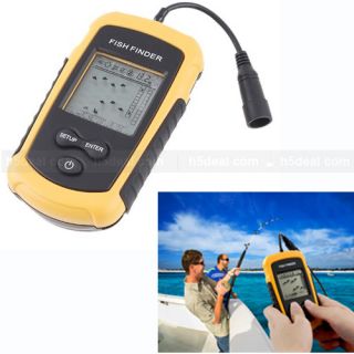 100M Portable Sonar Sensor Fish Finder Alarm Transducer