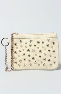 Betsey Johnson The Jeweled Top Zip Coin Purse in Ivory  Karmaloop