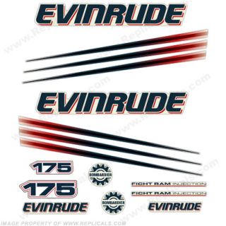 Evinrude 175 Bombardier Outboard Decal Kit