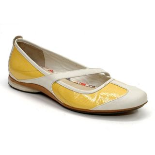  Air Alexis Nike Custion Yellow Whte Mary Jane FLATS LOAFERS Ladies 7 B