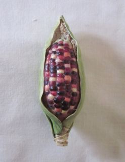 Vintage Ceramic Indian Corn Husk Salt Shaker
