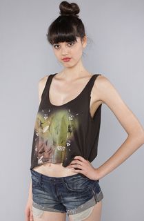 Rebel Yell The Airbrushed Roses Cropped Tank Top