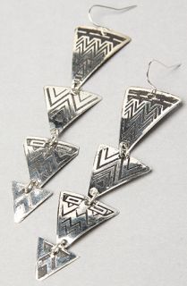 Accessories Boutique The Triple Pyramid Earrings in Silver