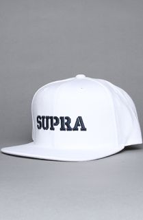 SUPRA The Mark Starter Snapback Hat in White