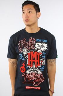 Mighty Healthy The Party Tee in Navy Concrete
