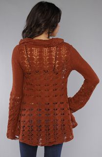 Free People The Cowl Cable Pullover Concrete