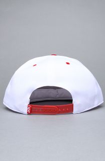 47 Brand Hats The Miami Heat White Flash Snapback Hat in White Red