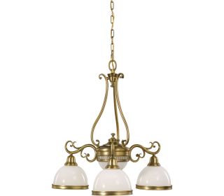 Feiss F2408 3AGB South Haven Chandelier Light 5 Light 320 Watts Aged