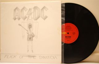ACDC LP Flick The Switch Awesome LP on Red Albert Label