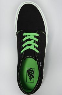 Vans Footwear The 106 Vulcanized Sneaker in Black Green Flash