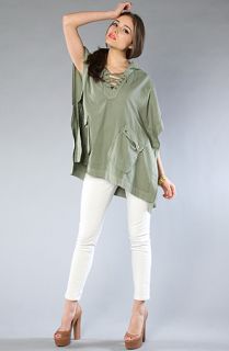 Obey The Spirit Mountain Poncho in Army Green