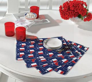 Lone Star Texas Flag Placemat Set by Broad Bay Gifts I