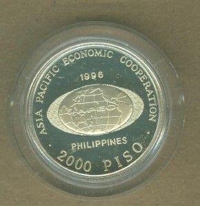 Philippines 1996 2000 Peso APEC Pres Ramos Gold Coin