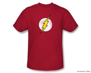 Licensed The Flash Logo Distressed Adult Shirt s 3XL