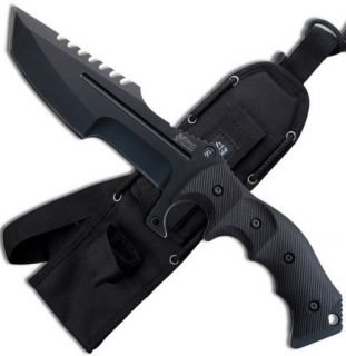 Fighting Survival Knife w Super Thick Heavy Tanto Chisel Blade w