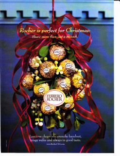 2002 Ferrero Rocher Chocolates Magazine Print Ad Perfect for Christmas