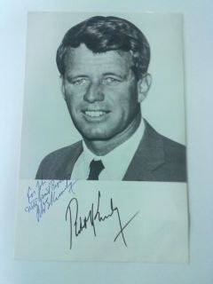 Robert F Kennedy Hand Signed Campaign Flyer