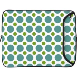 Handbags Designer sleeve 15.4 Laptop Sleeve Polka DotsGreen & T
