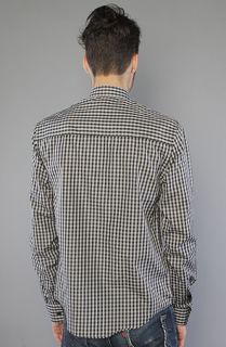 N4E1 The Cerano Buttondown Shirt in Black Grey Check