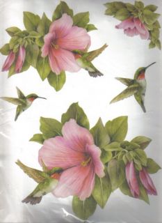 Anitas Decoupage Hummingbirds Flower Prints Sale Crafts