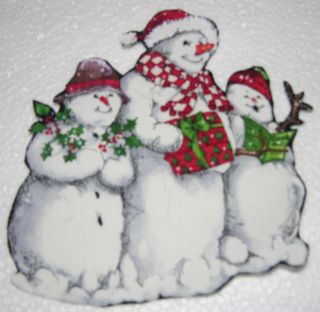 Christmas Snowman Fabric Iron on Applique AC
