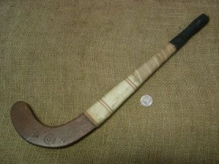 Vintage Miniature Wooden Field Hockey Stick Antique Old