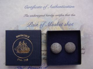 Flintlock Double Musket Ball from 1758 HMS Invincible ShipWreck