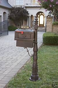 Better Box Bronze Cast Aluminum Mailbox w Paper Box