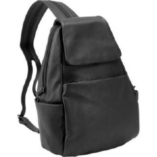 Handbags Derek Alexander Leather Half Flap Sling/Backpack Black Shoes