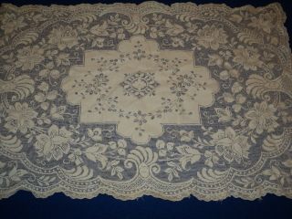 Antique Lace Table Cover Very Lovely Floral Designs