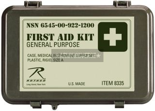  Drab Waterproof General Purpose Military First Aid Kit (Item #: 8335