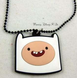 Adventure Time with Finn and Jake Rubber Charm Pendant Necklace VHTF