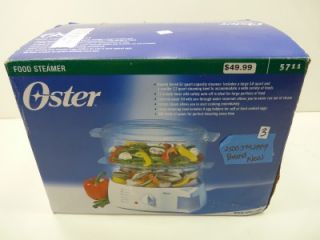 Food Steamer Oster 5711 Double Tiered 6.1 Quart Kitchen Appliance