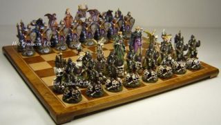 skeleton fantasy dragon chess set w 15 wooden board shipping included