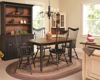  Table Chairs Set Farmhouse Furniture Harvest Country Kitchen