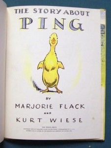 1933 1st edition the story about ping marjorie flack